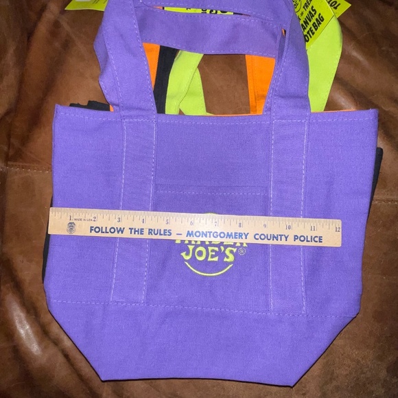 Purple Limited Edition Trader Joe’s Trick or Treat Mini Canvas Tote Bag - Picture 2 of 6